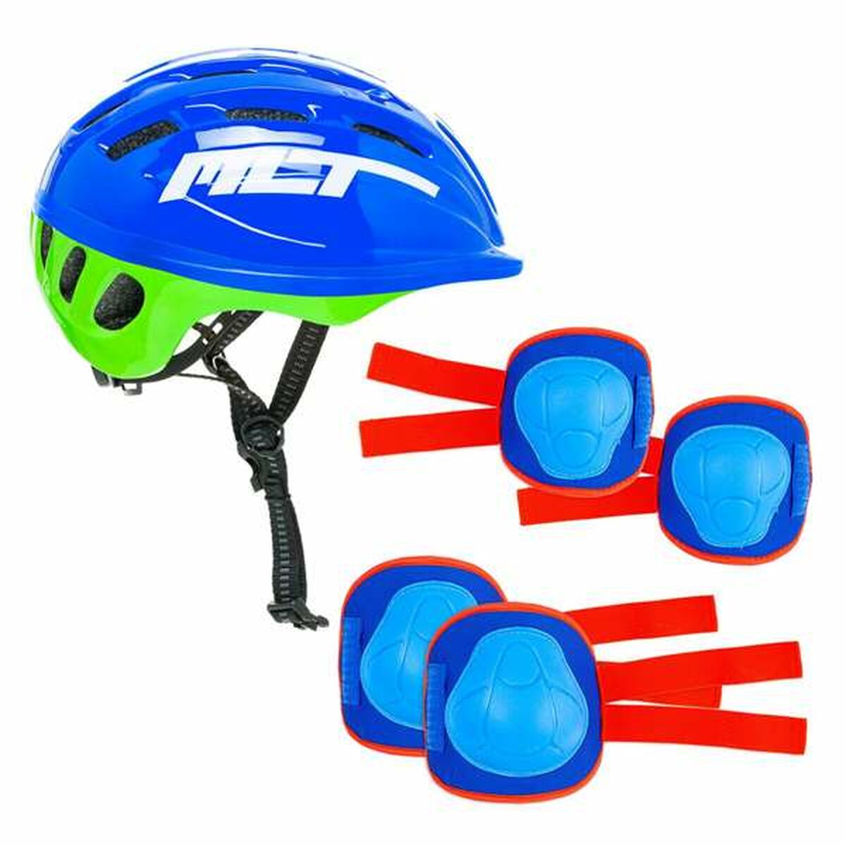Moltó Set Van Helm En Kniebeschermers Moltó Blauw 2-10 Jaar